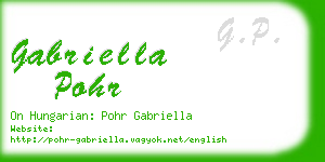 gabriella pohr business card